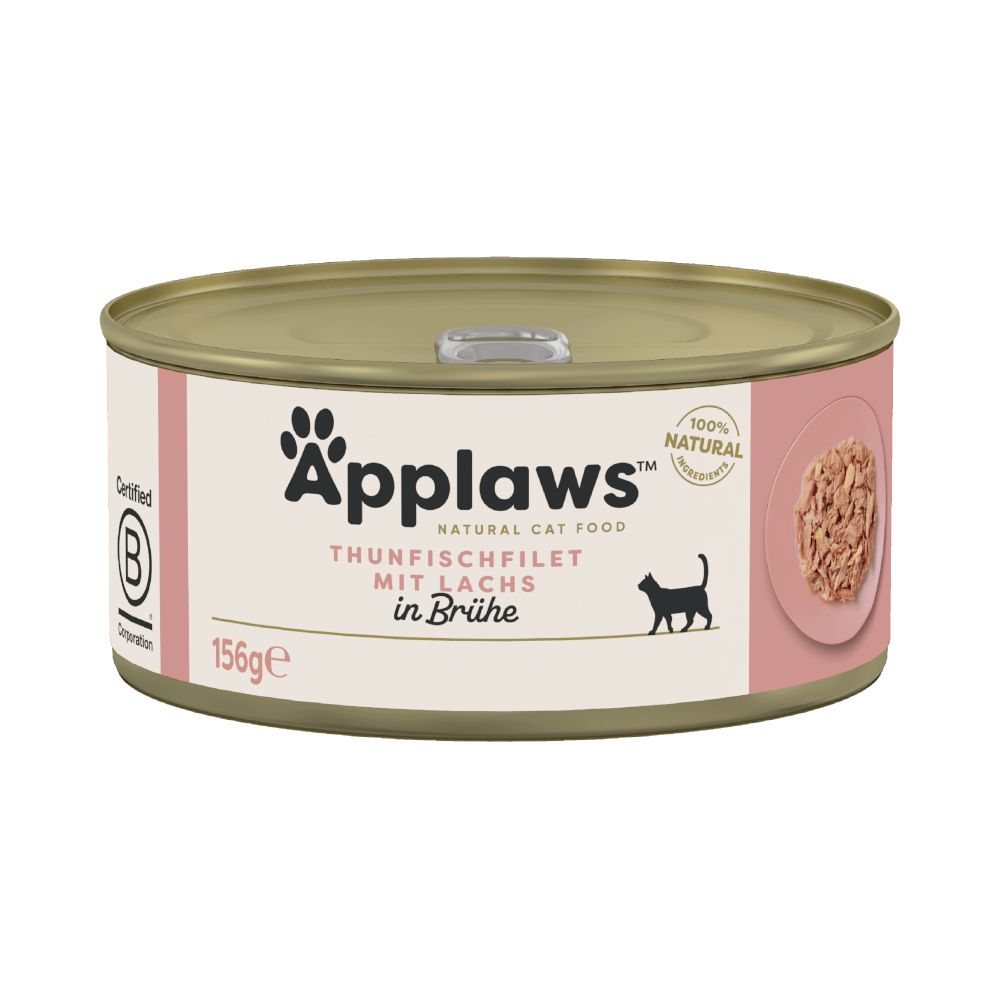 6x 156g Hühnchenbrust & Käse in Brühe Applaws Katzenfutter nass