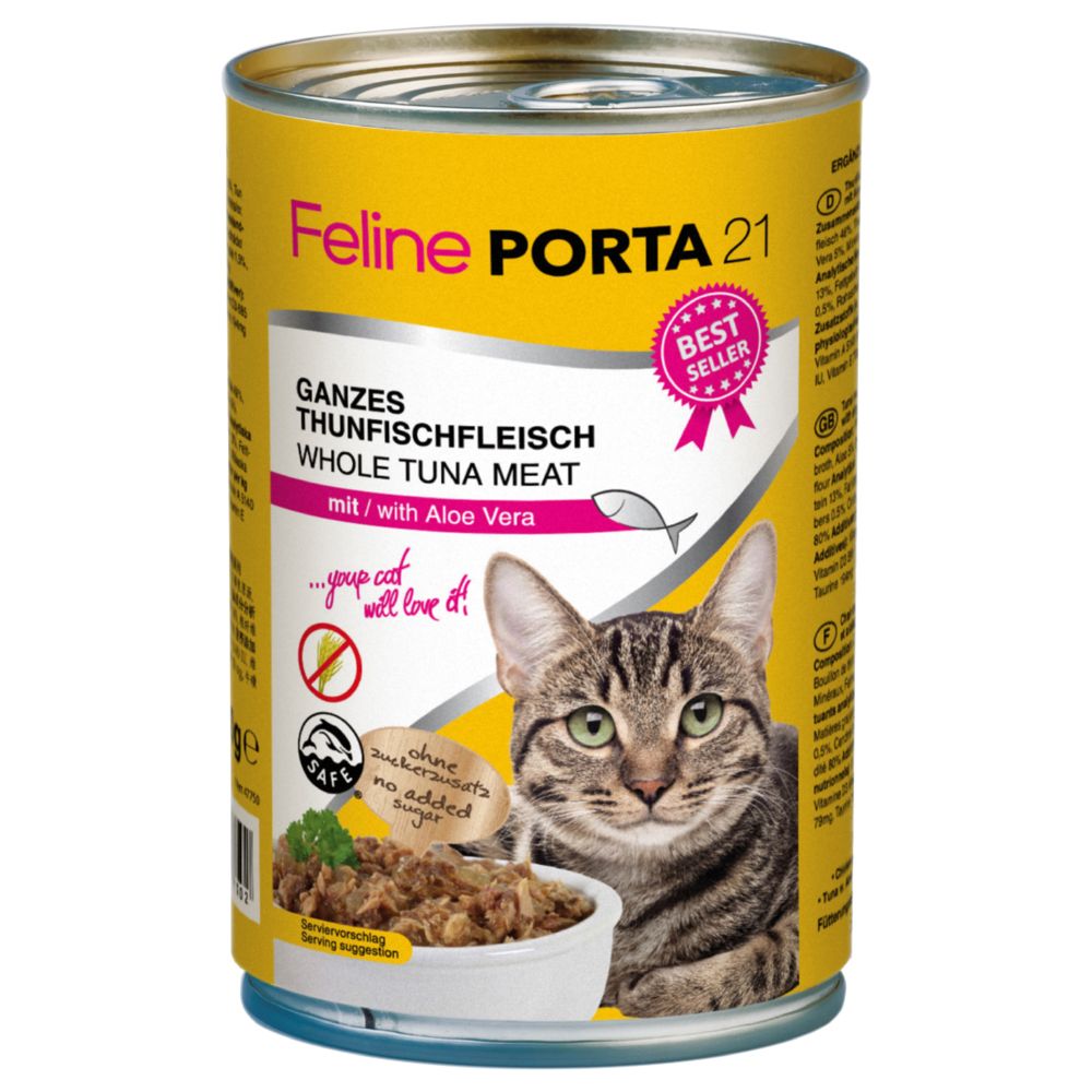 Feline Porta 21 Saver Pack 12 x 400g - Whole Tuna with Beef