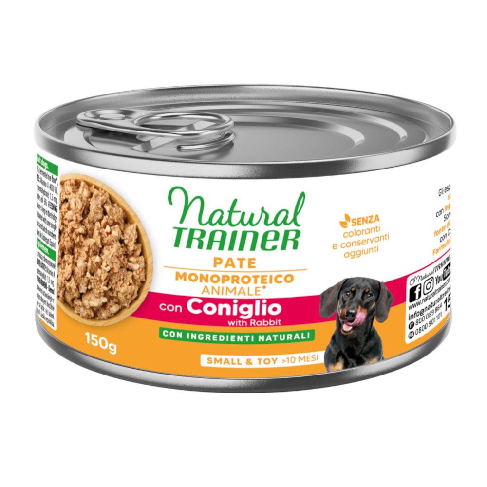 24x 150g Pate Monoproteico Small & Toy Adult Lamm Natural Trainer Hundefutter nass