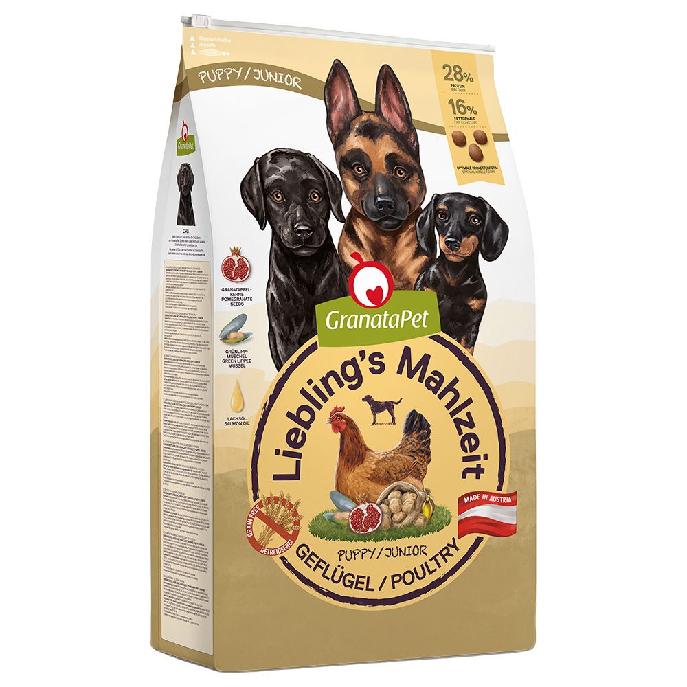 2x 10kg Liebling's Mahlzeit Junior Geflügel Granatapet Hundefutter trocken
