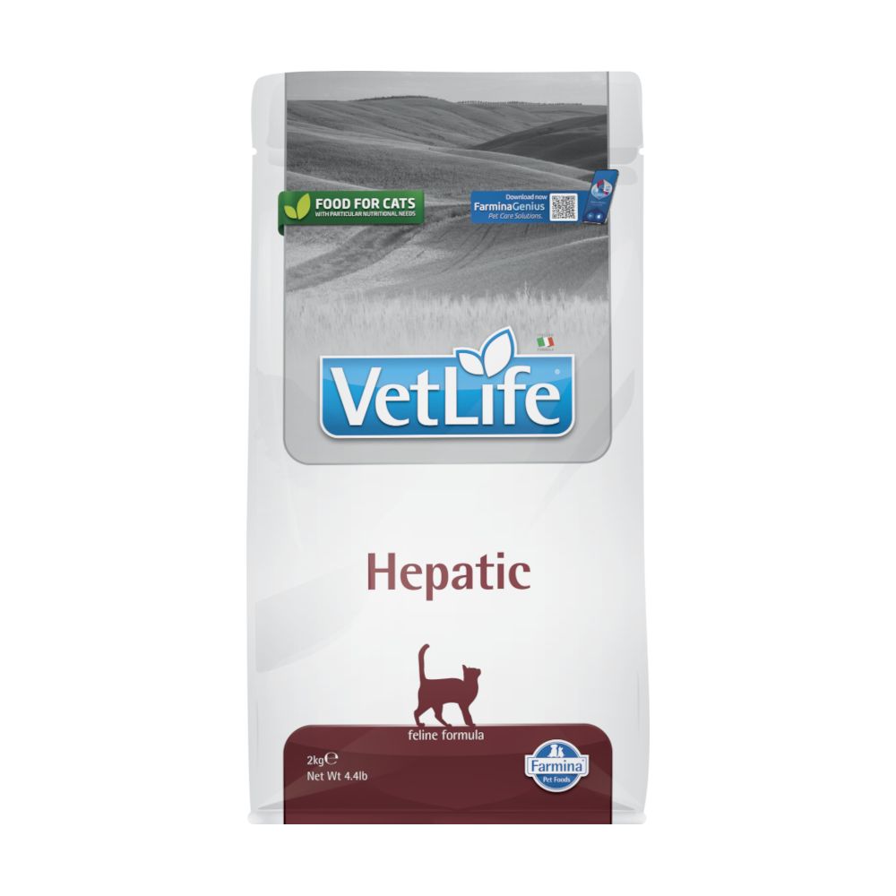 Sparpaket: 2x 2kg Farmina Vet Life Cat Hepatic Katzenfutter trocken