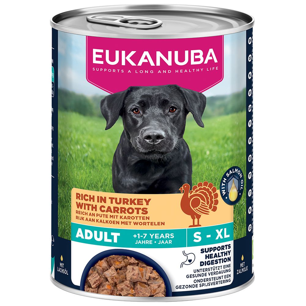Eukanuba Adult Reich an Pute mit Karotten.- 12 x 400 g
