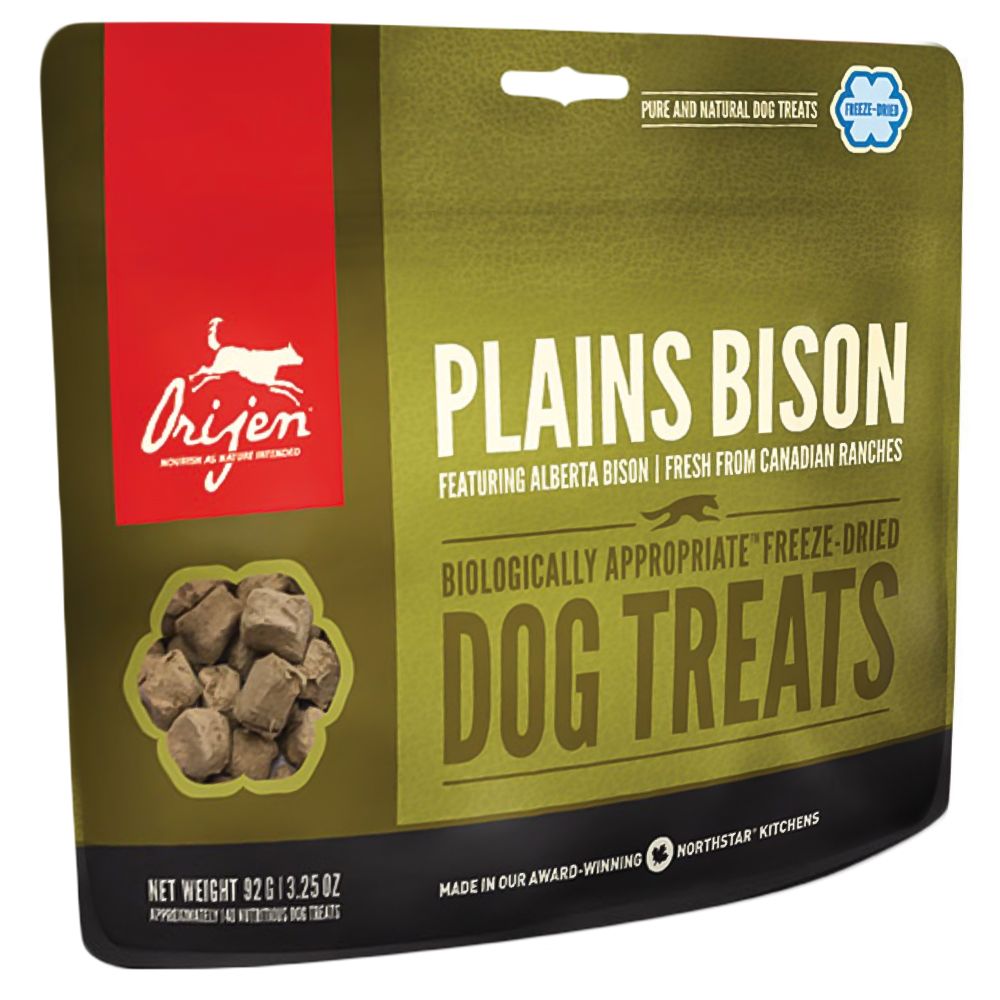 Image of Orijen Plains Bison snack para perros - 3 x 92 g - Pack Ahorro 00064992581923