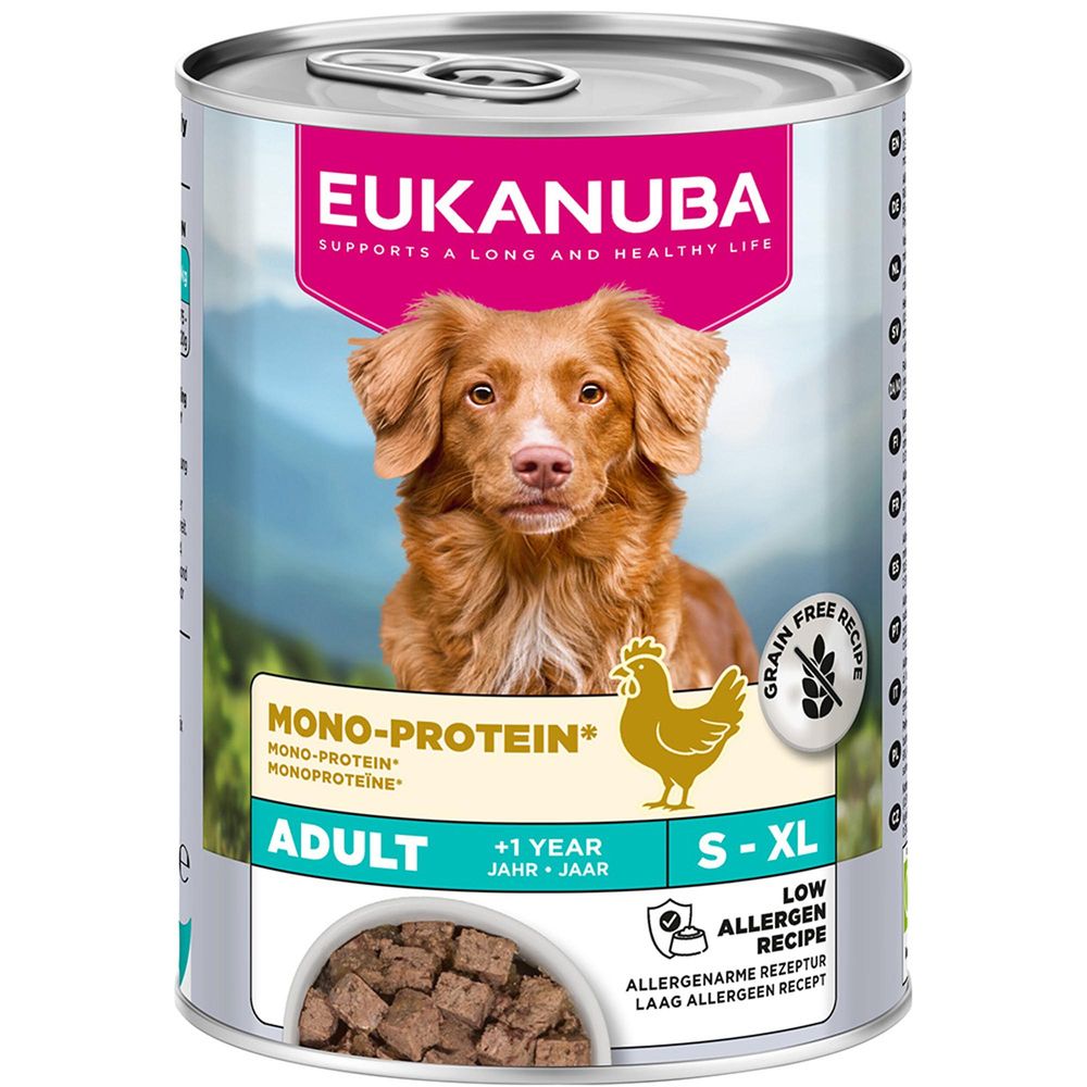24x400g Eukanuba Special Care Adult Mono-Protein mit Huhn Hundefutter nass