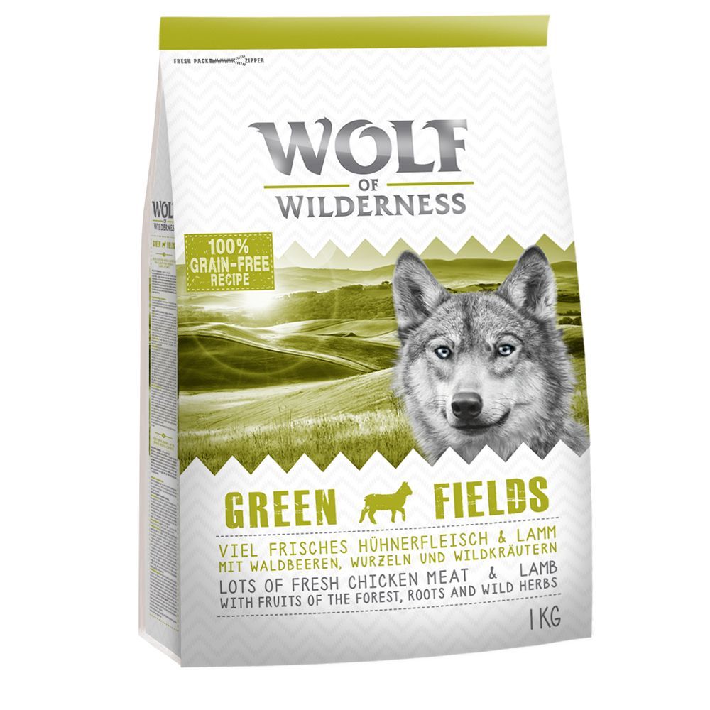Wolf of Wilderness Adult Green Fields - Miel 1 kg