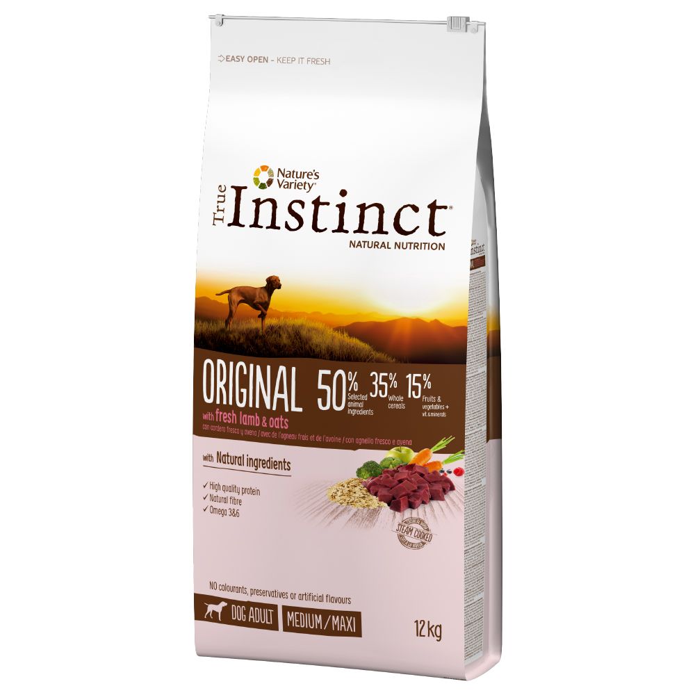 Image of True Instinct Original Adult Medium-Maxi con cordero - 11 + 1 kg ¡gratis! 03700260222781