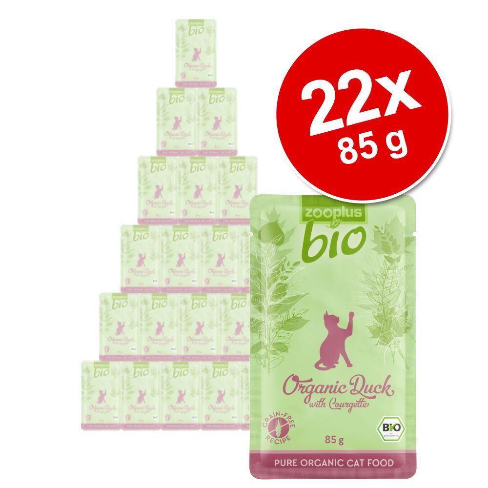 zooplus Bio Pachet economic 22 x 85 g - Rață cu zucchini
