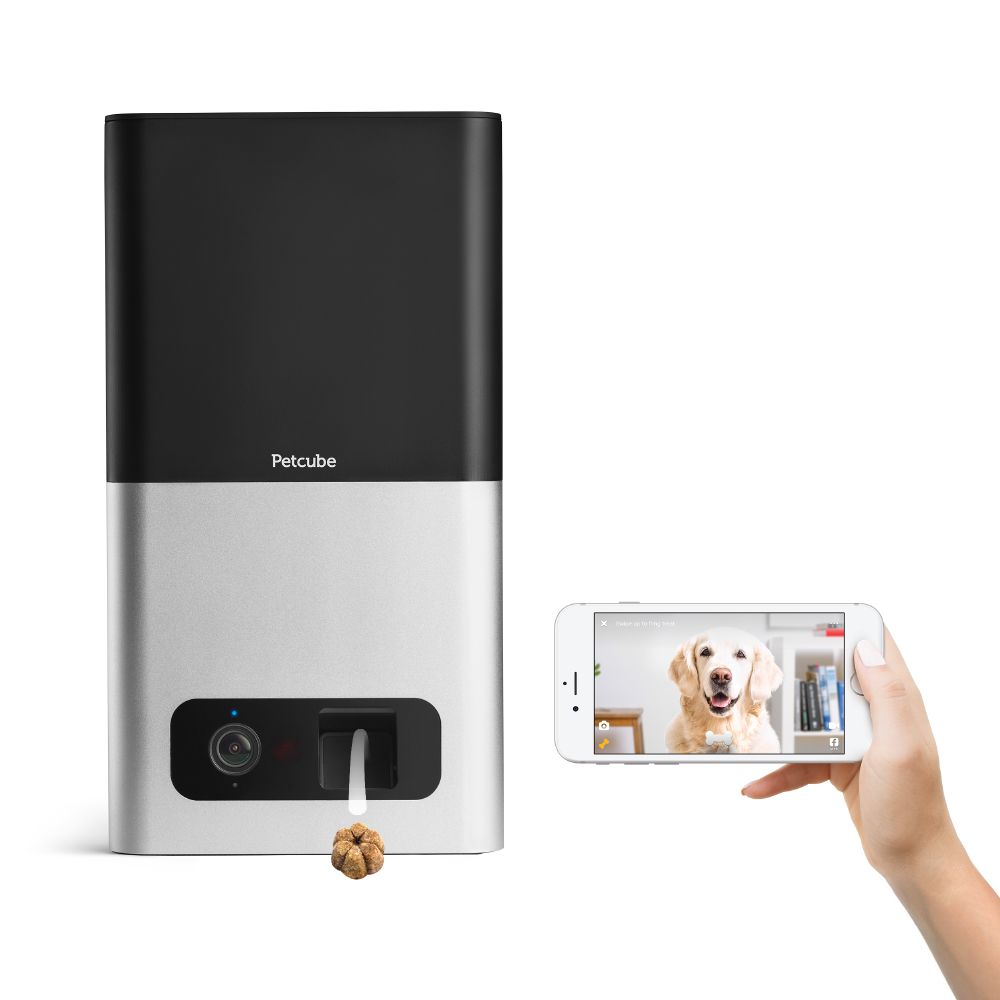 Caméra Wi-Fi Petcube Bites avec distributeur de friandises – L 7,85 x l 18,3 x H 32,75 cm Zooplus FR