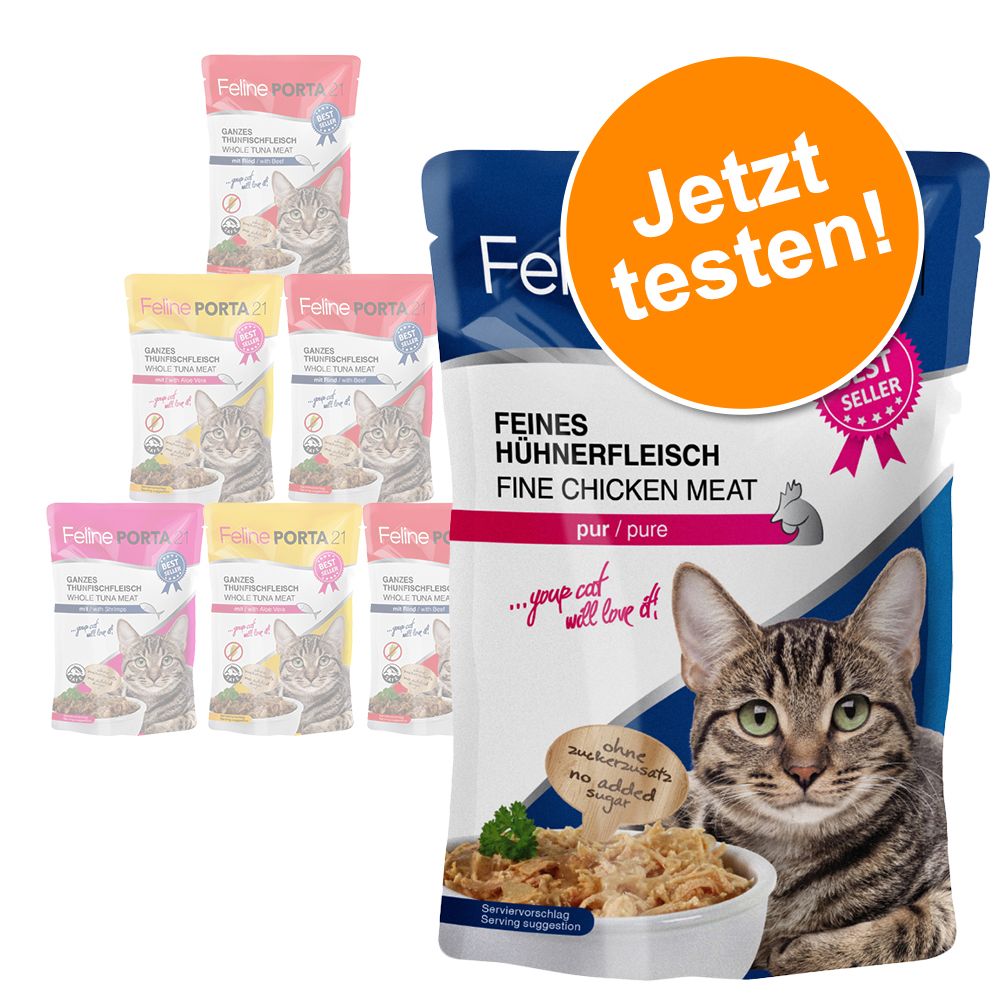 Probiermix Feline Porta 21 Frischebeutel 6 x 100 g - Mix 5 Sorten