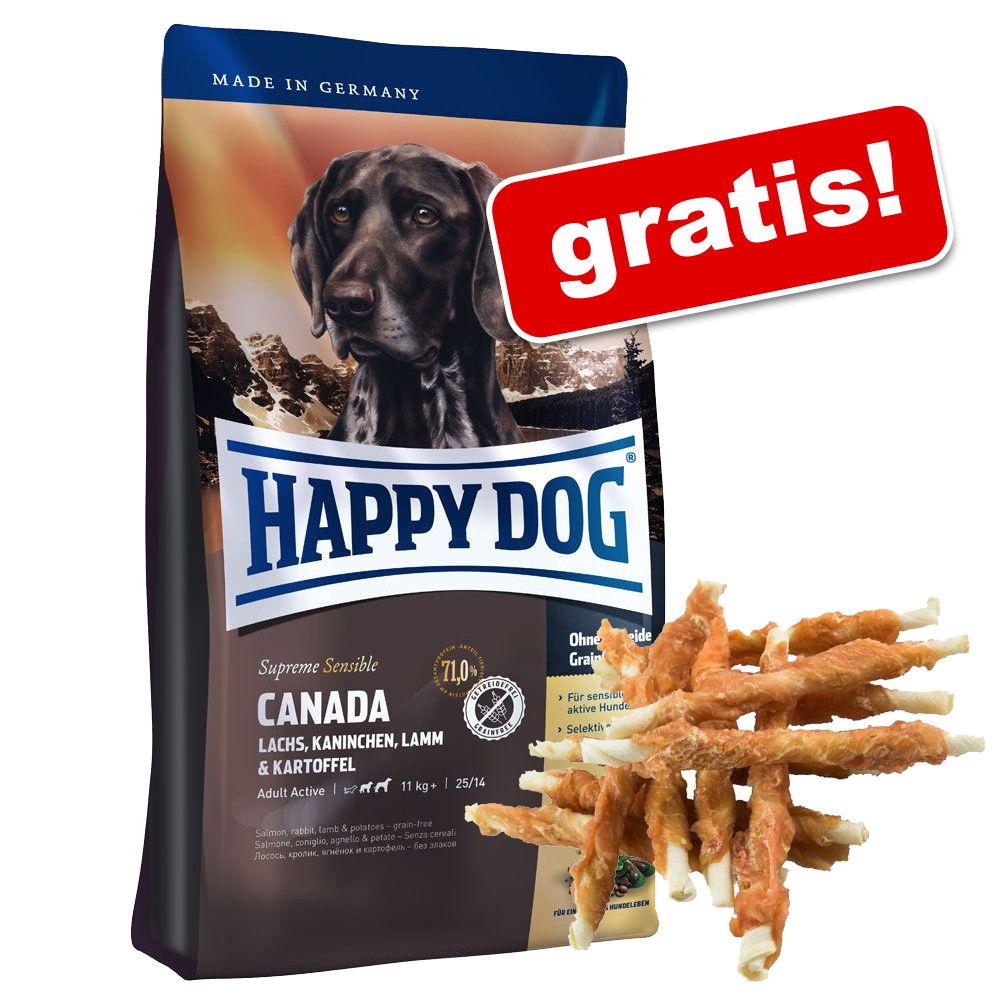 10 - 15 kg Happy Dog + Dokas tuggrullar med kycklingbröst på köpet! - Fit & Well Adult Maxi (15 kg) 10 - 15 kg Happy Dog + Dokas tuggrullar med kycklingbröst på köpet! - Fit & Well Adult Maxi (15 kg)