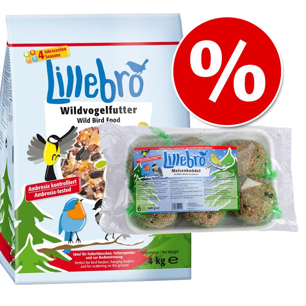 Lillebro Wildvogelfutter und Winter-Meisenkn�del zum Sonderpreis - 12 kg und 6 x 90 g