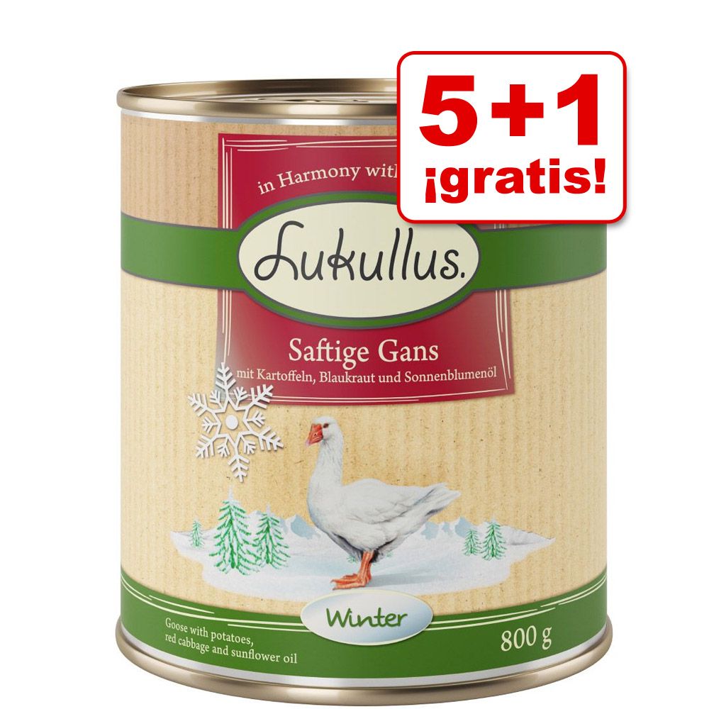 Image of Lukullus 6 x 800 g menú de invierno en oferta: 5 + 1 ¡gratis! - Con caza 6 x 800 g 04260358516547
