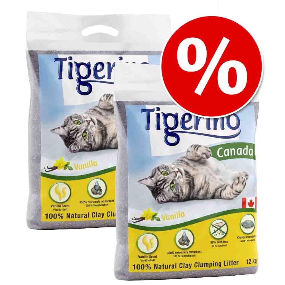 Image of ARENA DEL MES: Tigerino Canada vainilla - Edición Limitada 2 x 12 kg ¡con gran descuento! - 2 x 12 kg - Pack Ahorro 04260358515533
