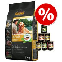 Tilaa Yhteispakkaus: Belcando 15 kg / 12,5 kg + 6 x 400 g märkäruoka - Adult Power (15 kg)
