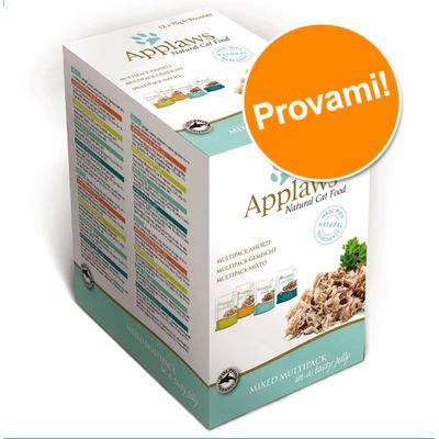 Pacco misto Applaws Buste in Jelly 12 x 70 g - Mix: 2 gusti al Petto di Pollo + 2 gusti al Tonno