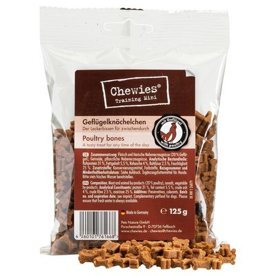 - Chewies Mini Knöchelchen Kausnacks (semi-moist) Chewies Mini Knöchelchen Kausnacks (semi-moist)