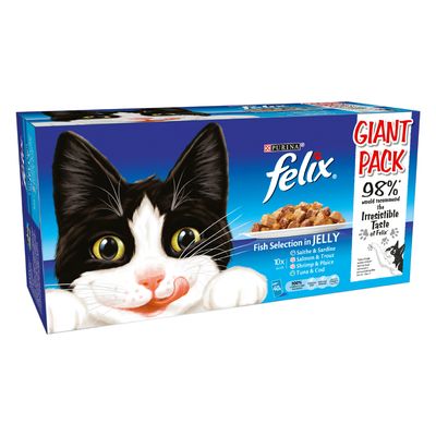 Felix In Gelei Maaltijdzakjes 40 X 100 G Vis Mix felix kopen in de aanbieding