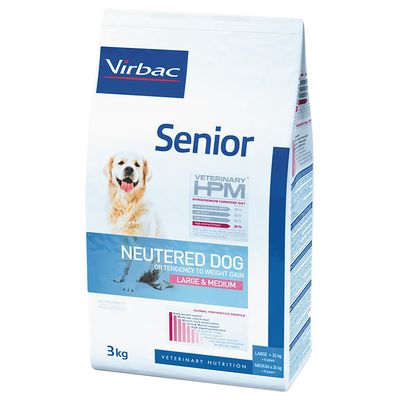 Virbac Veterinary Hpm Dog Senior Neutered Large Medium Dubbelpak 2 X 12 Kg virbac kopen in de aanbieding