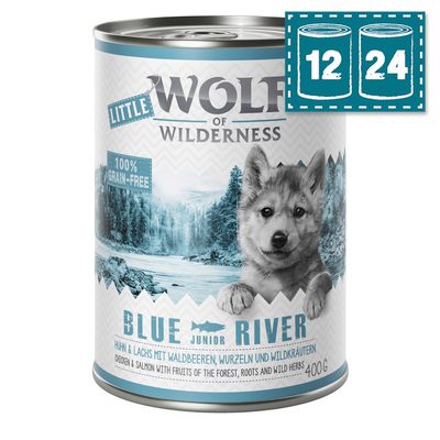 - Sparpaket - Little Wolf of Wilderness Junior "Blue River" - Huhn und Lachs Sparpaket - Little Wolf of Wilderness Junior "Blue River" - Huhn und Lachs