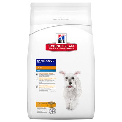 - Hill's Science Plan Canine Mature Adult Light 7+ Mini Huhn Hill's Science Plan Canine Mature Adult Light 7+ Mini Huhn
