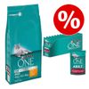 Prezzo speciale! 6 kg secco Purina ONE + 12 x 85 g umido Purina ONE - Sterilcat con Pollo + Sterilised con Salmone e Carote