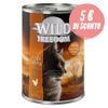 5€ DI SCONTO! 24 x 400 g Wild Freedom Adult in lattina - Mix: 8 x Pollo, 4 x Selvaggina, 4 x Coniglio, 4 x Agnello, 4 x Merluzzo