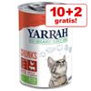 10 + 2 gratis! 12 x 400 / 405 g Yarrah Bio Gatto - 12 x 400 g Pâté Pollo bio