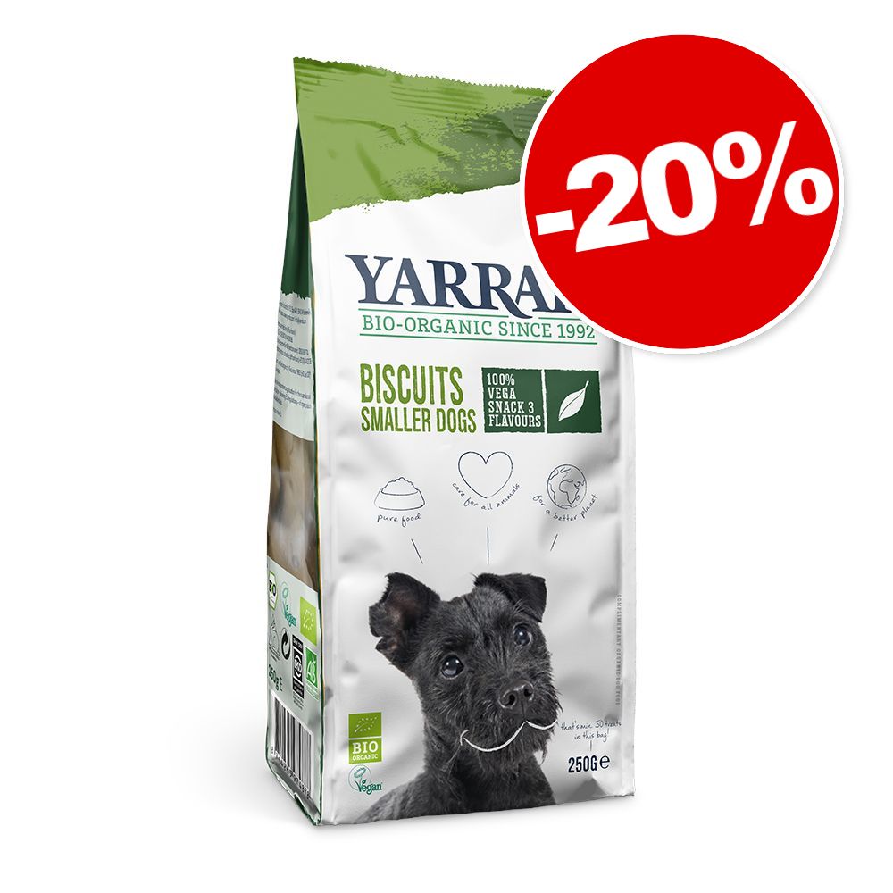 250g Biscuits végétariens Bio Yarrah pour chien: 20% de remise!