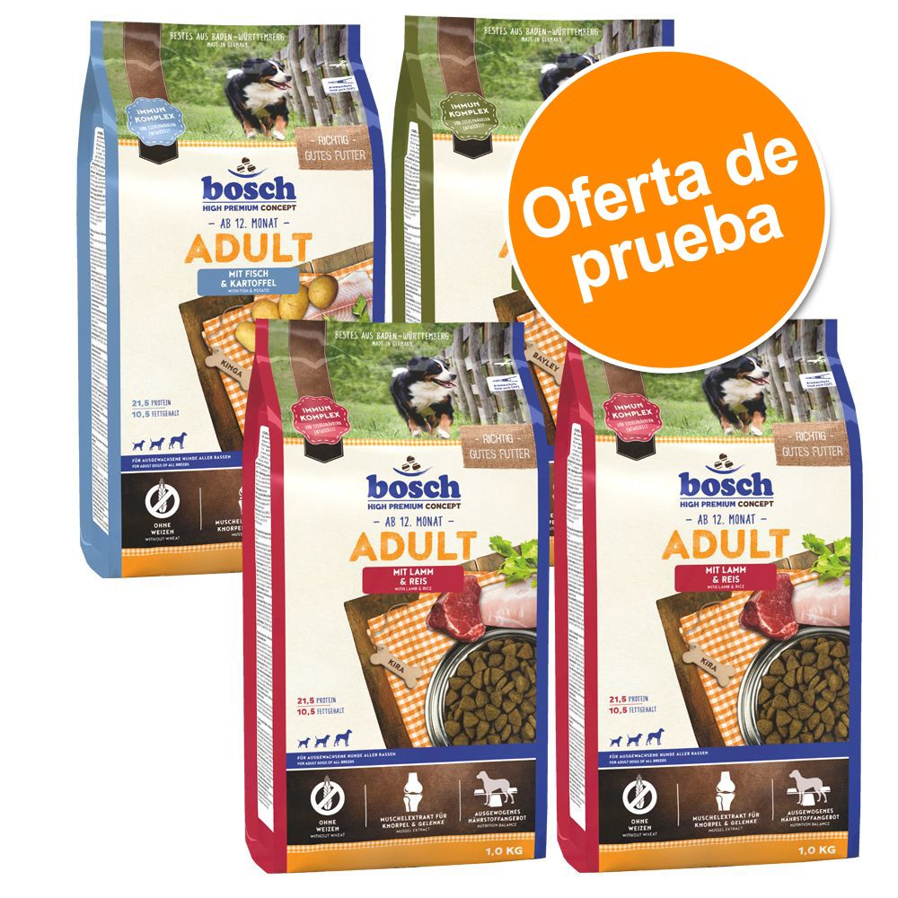Image of Bosch Adult pienso para perros pack mixto 4 x 1 kg - 4 x 1 kg 04015598008631
