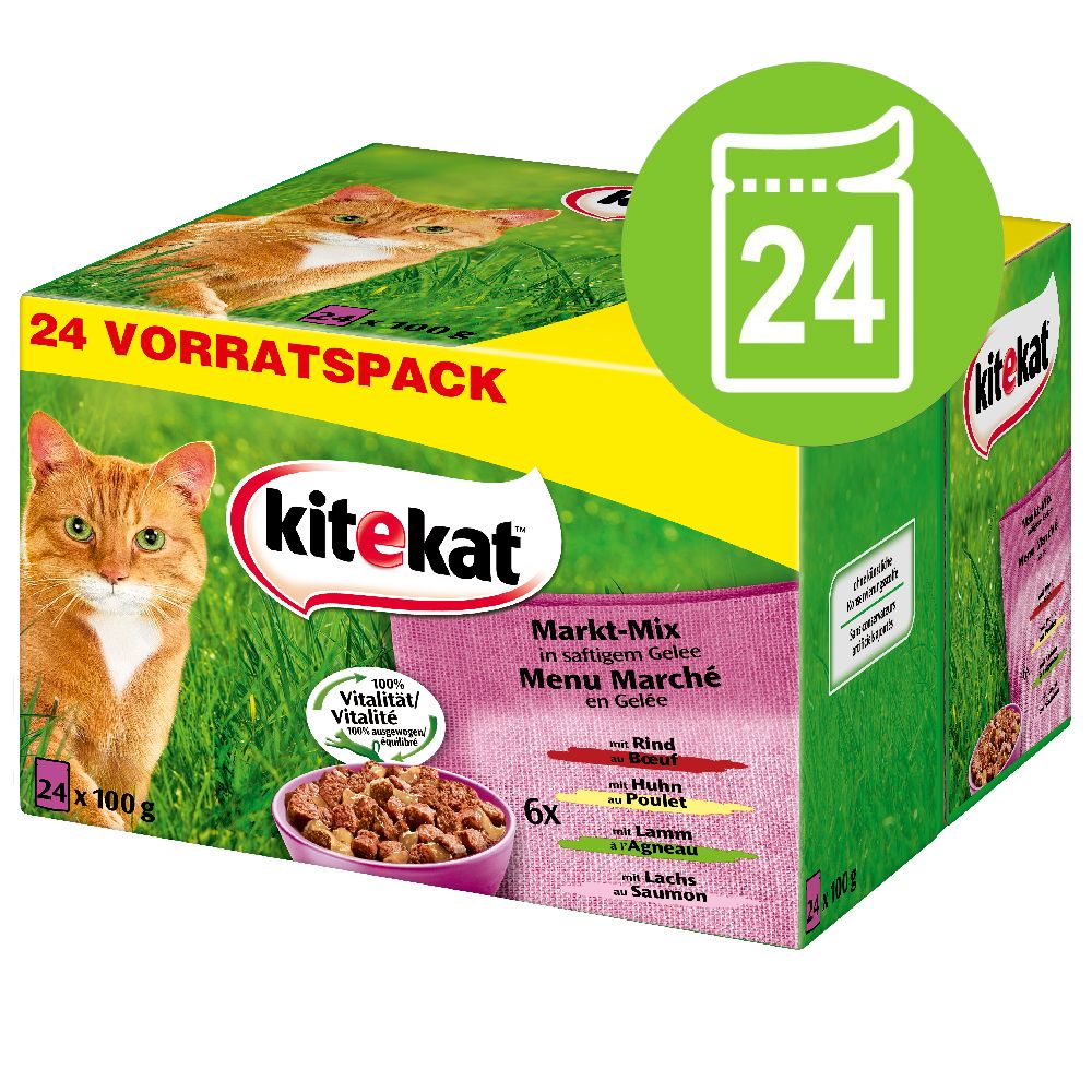 24x100g menu du marché Kitekat - Nourriture pour Chat