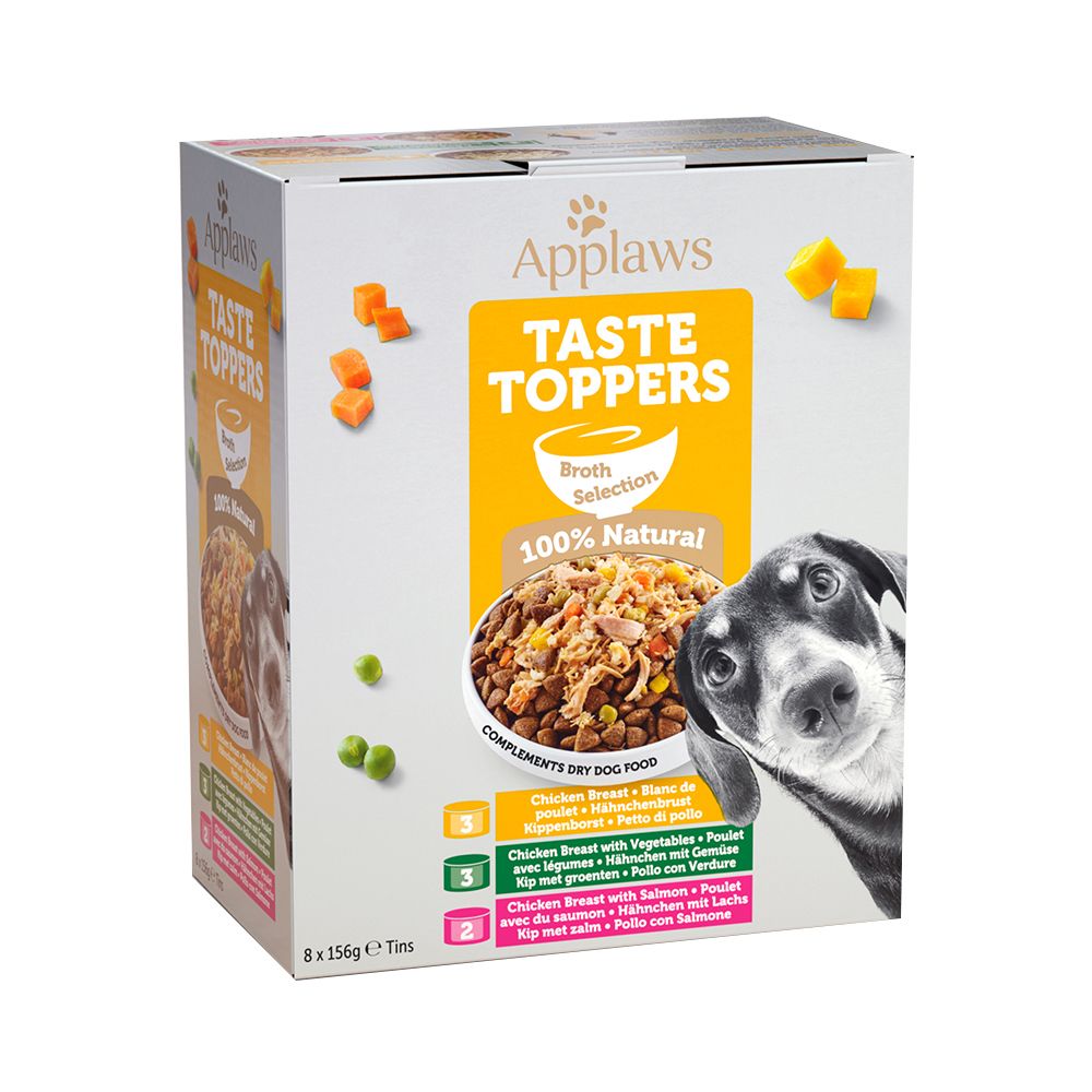 Applaws Taste Toppers in Broth Mixed Pack 8 x 156g  - Broth Mixed Pack