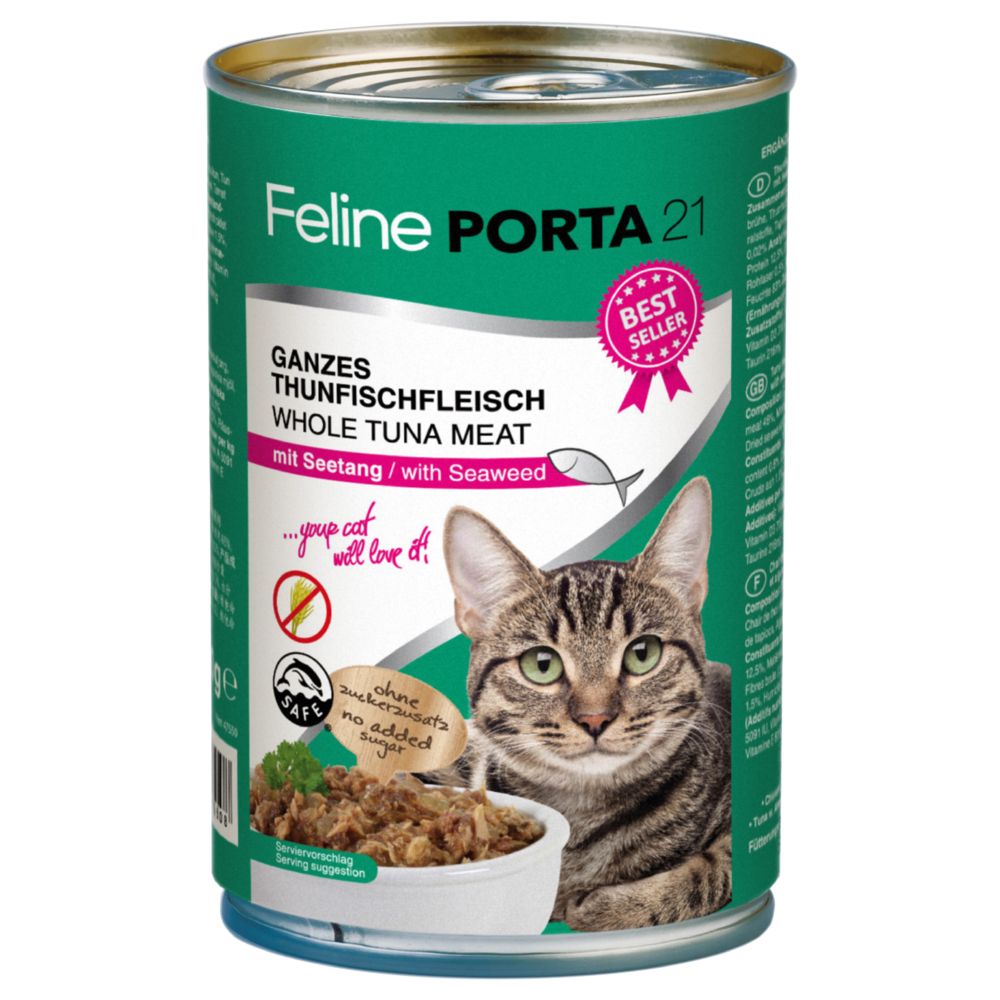 Image of Feline Porta 21 comida para gatos 6 x 400 g - Atún con surimi 04021158474501