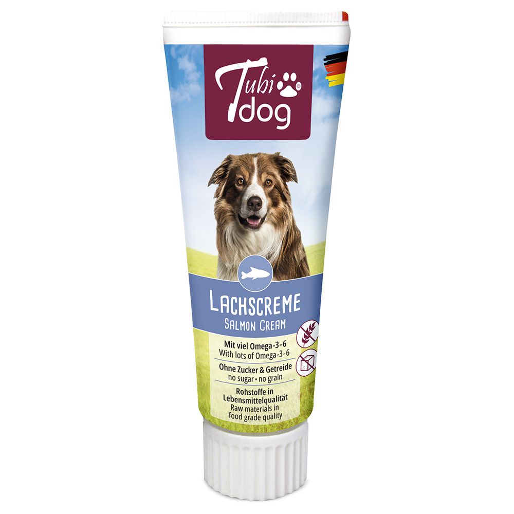 Tubidog Lachscreme in der Tube.- 6 x 75 g