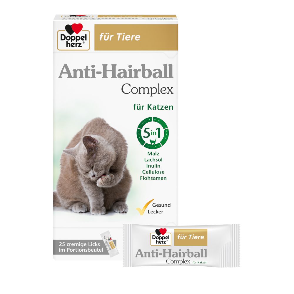 25x 10g Doppelherz Anti-Hairball Complex für Katzen