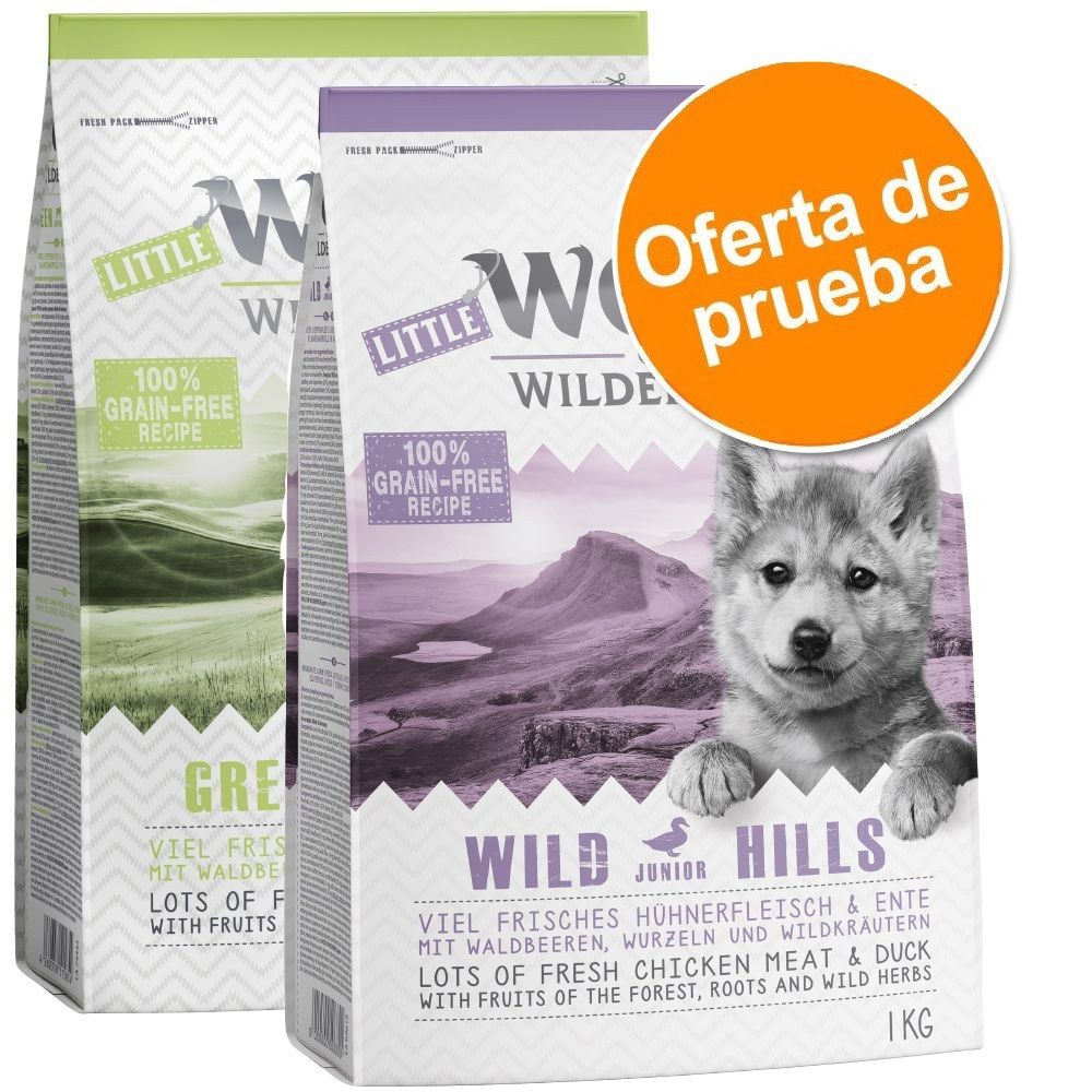 Image of Oferta de prueba: Little Wolf of Wilderness Junior 2 x 1 kg - Pack mixto con 2 variedades: cordero y pato 04260358513898