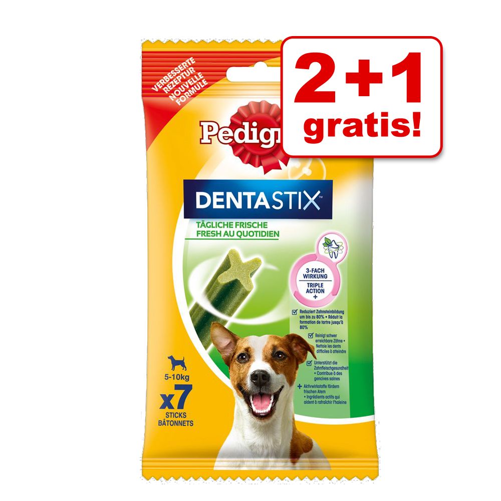2 + 1 gratis! 3 x 7 St�ck Pedigree Dentastix Fresh - f�r kleine Hunde (5-10 kg)