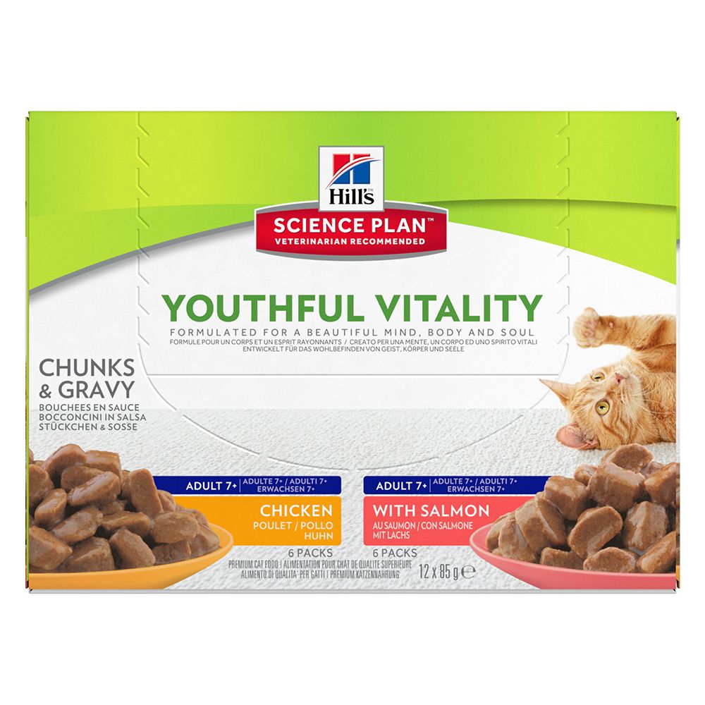 Image of Hill´s Adult 7+ Youthful Vitality en sobres para gatos - 12 x 85 g 00052742015705