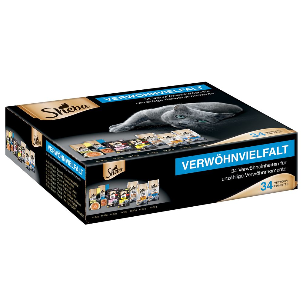 Sheba Fresh & Fine Verw�hnvielfalt-Paket mit Soup & Snacks - 34-teilig