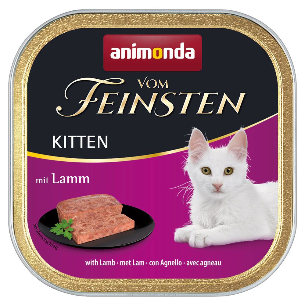 6x 100g Kitten mit Lamm animonda Vom Feinsten Katzenfutter nass