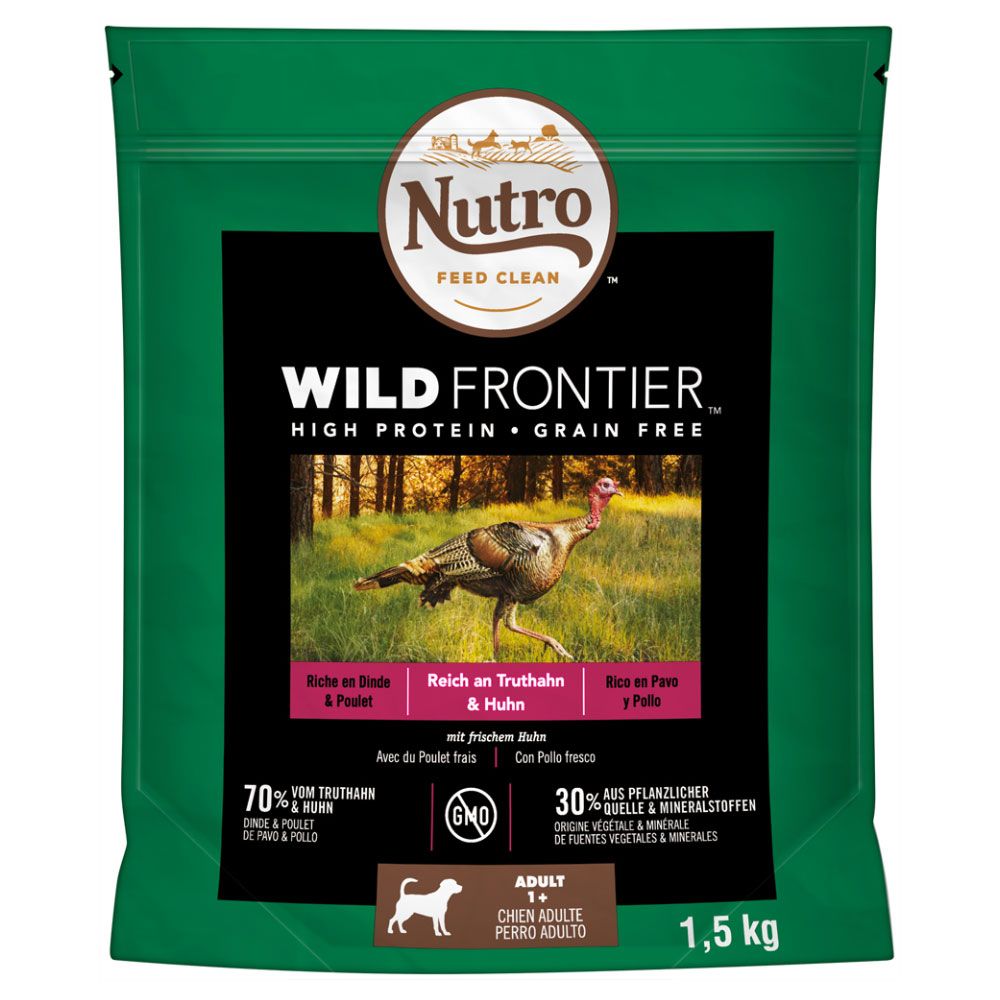 Nutro Wild Frontier Dog Adult Curcan & Pui - 1,5 kg