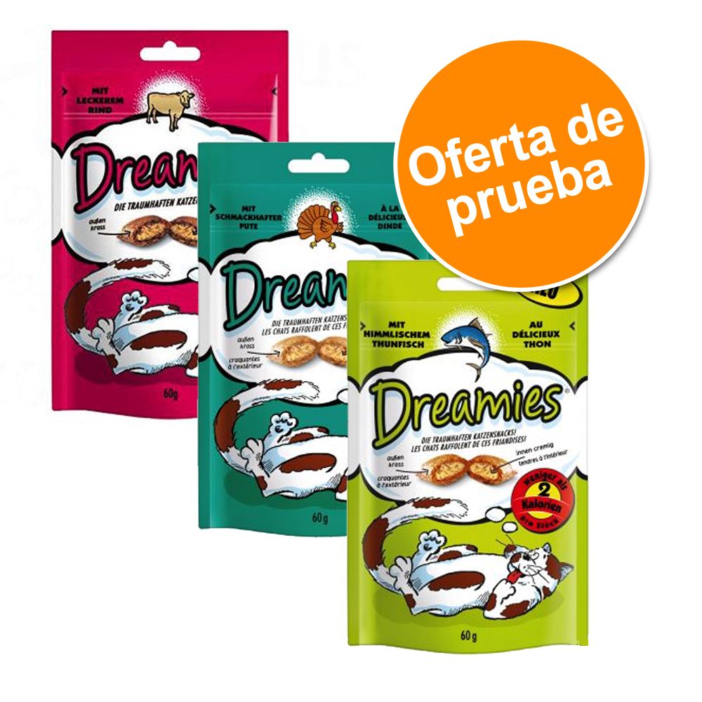 Image of Catisfactions snacks para gatos 3 x 60 g - Pack de prueba mixto - Atún, Vacuno y Pavo - 3 x 60 g 05998749119365