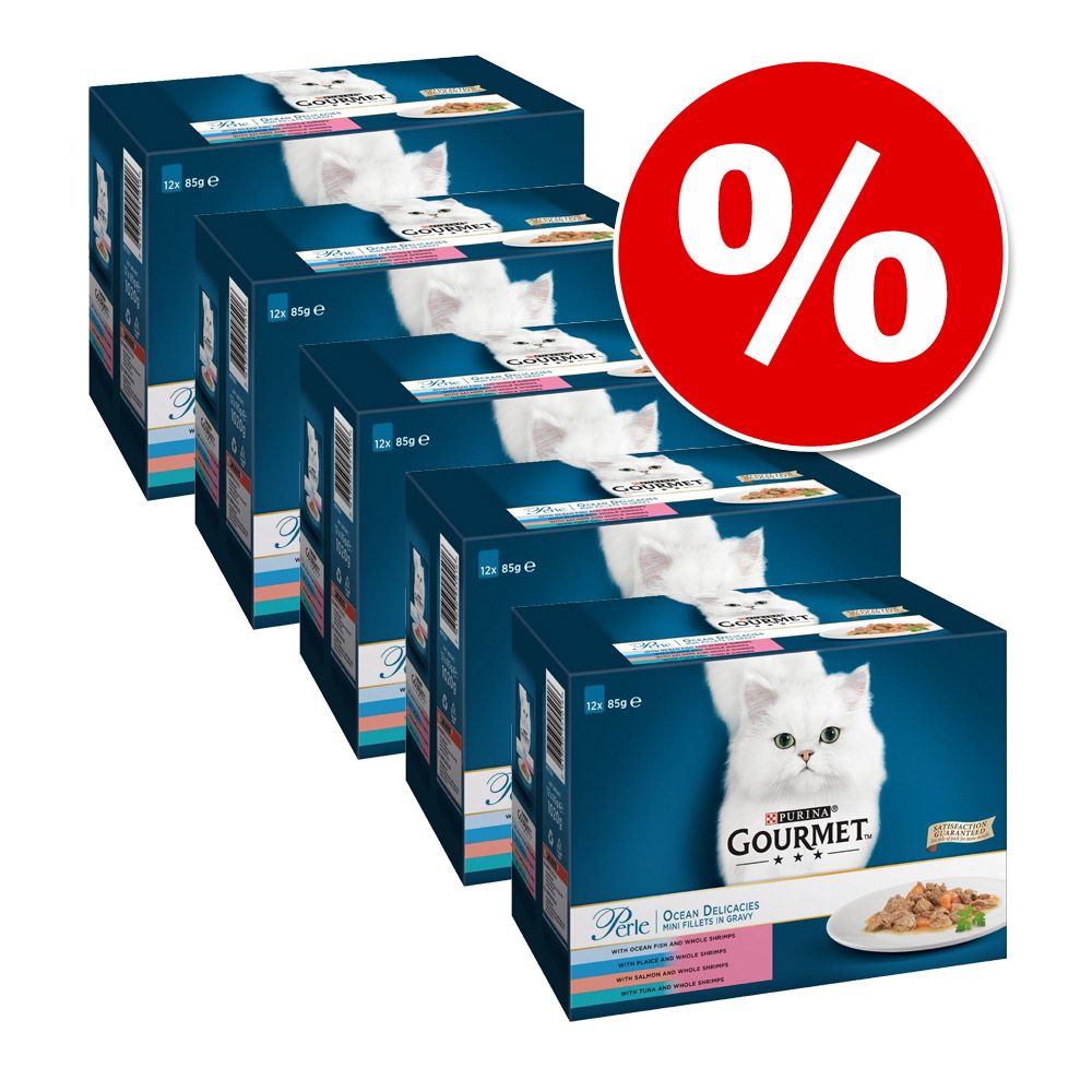 Image of Gourmet Perle 60 x 85 g megapack comida húmeda en sobres para gatos - Delicias del océano (60 x 85 g) 07613030955016