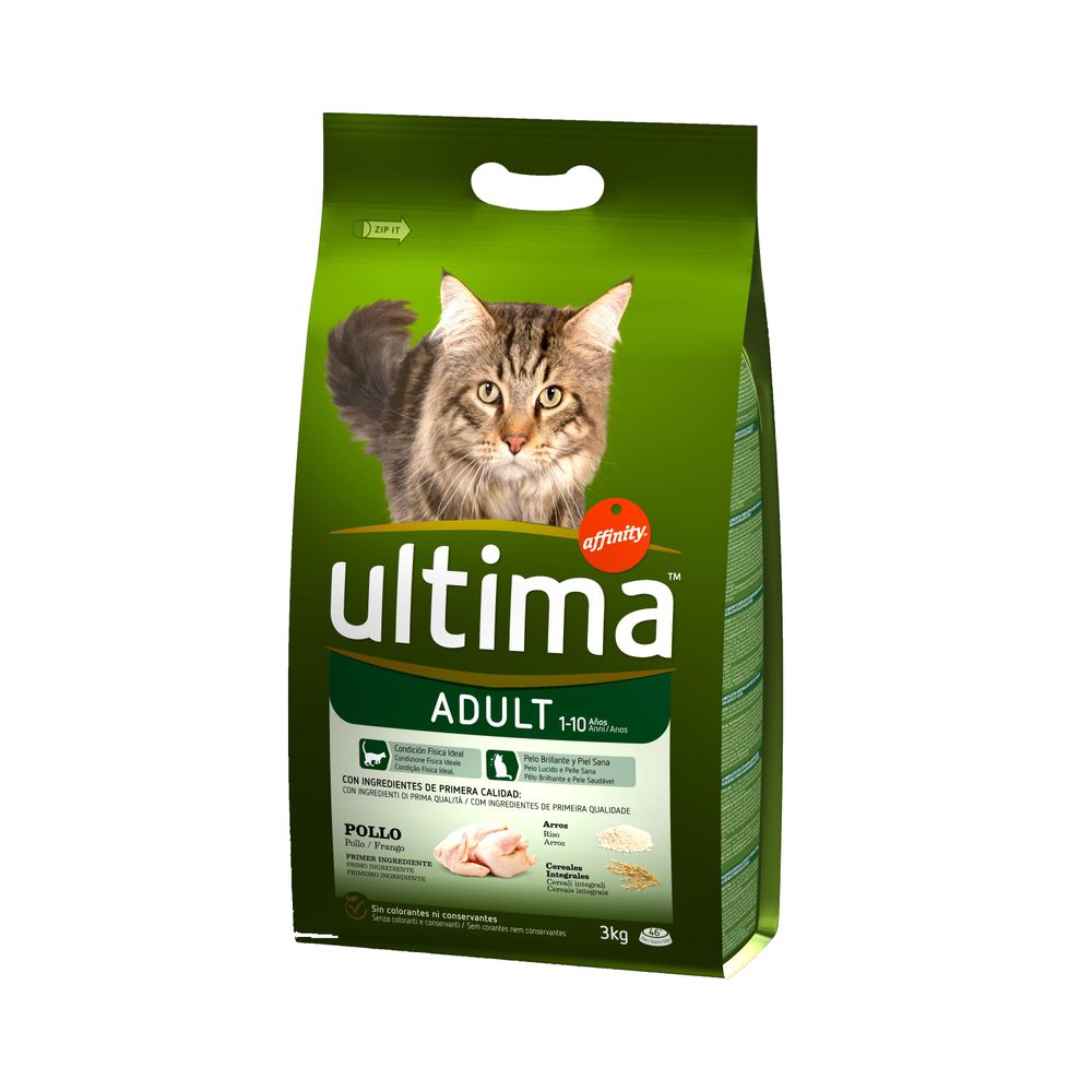Image of Ultima Adult con pollo para gatos - 2 x 7,5 kg - Pack Ahorro 03700260219552
