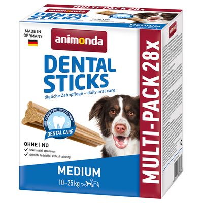 Image of Animonda Multipack Dental Sticks Medium 4 x 180 g - 4 x 180 g (28 Sticks)