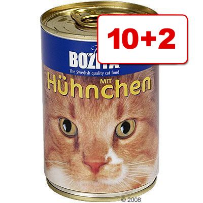 Tilaa 12 x 410 g Bozita-märkäruokaa: 10 + 2 kaupan päälle! - kana