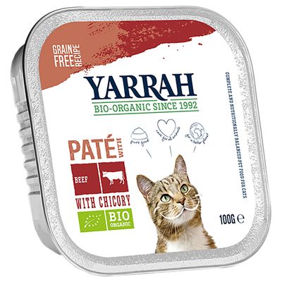 Image of Sparpaket Yarrah Bio 12 x 100 g - Pâté: Bio-Huhn & Bio-Truthahn mit Bio-Aloe Vera