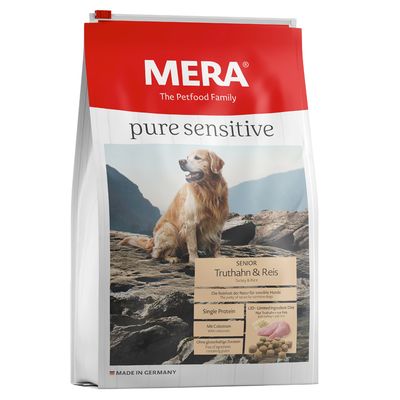 Mera Pure Sensitive Senior Kalkoen Rijst 125 Kg meradog pure sensitive kopen in de aanbieding Mera Pure Sensitive Senior Kalkoen Rijst 125 Kg meradog pure sensitive kopen in de aanbieding