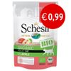 1 + 1 gratis! 2 x 85 g Schesir Bio Buste misto - 2 x 85 g, Pollo + Manzo e Pollo con Mela