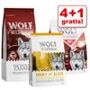 4 + 1 gratis! 5 x 1 kg Wolf of Wilderness misto - 5 varianti Adult: Agnello, Anatra, Cinghiale, Cervo, Salmone