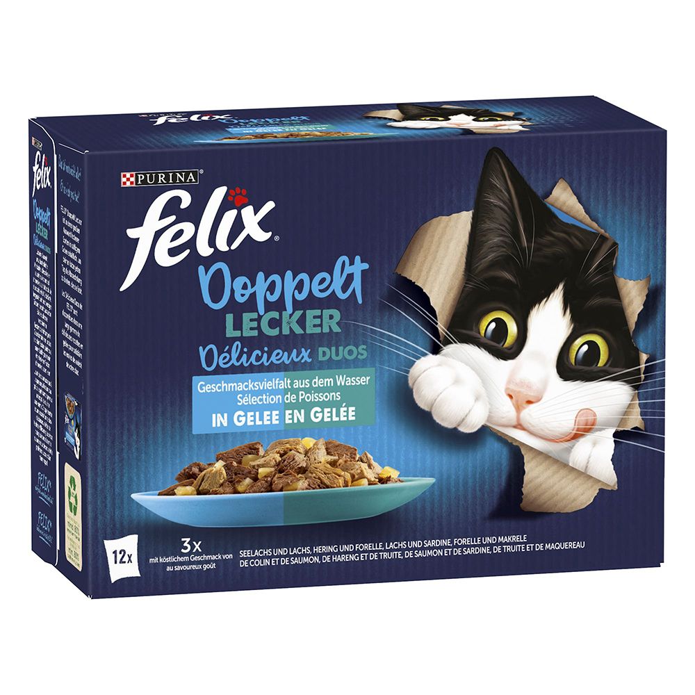 12 x 85g "So gut wie es aussieht'' Fischauswahl Felix Katzenfutter nass